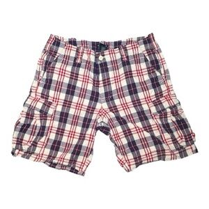 Ralph Lauren Polo Jeans Co 38x11 Vintage Plaid Cargo Shorts